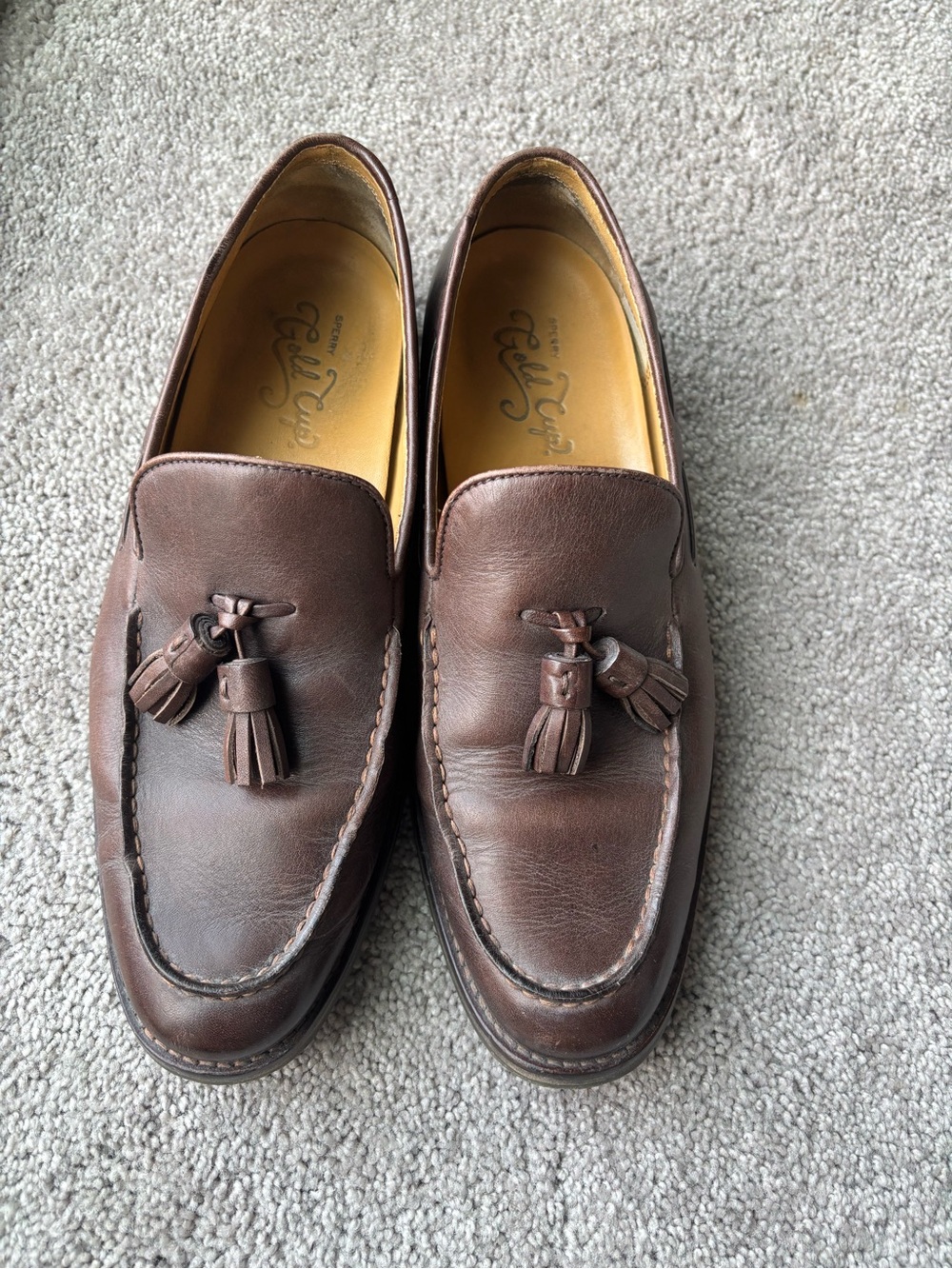 Sperry Gold cup  Brown Leather Tassel Loafers